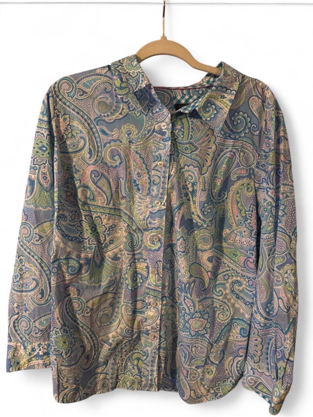 Talbots Paisley Button-up Shirt 2XLP